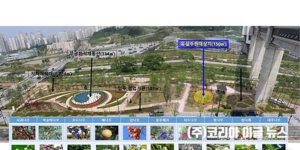 10대 유실수를 심은 정부세종청사 나라꽃동산. (자료= 행정안전부 제공) 2021.04.16.