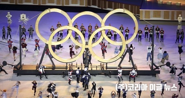 지난 23일 도쿄 신주쿠 국립경기장에서 2020 도쿄올림픽 개막식이 열리고 있다. 2021.07.30.