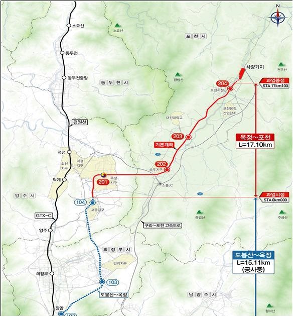 옥정~포천 사업현황.