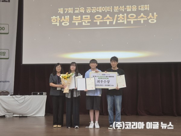 대전교육, 2025년 제7회 교육 공공데이터 분석・활용대회 대전과학고 총 3편 수상 쾌거 (사진/제공=대전시교육청)