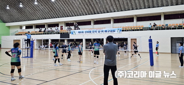 지난해 제6회 선비배 전국남녀배구대회가 진행중이다.  (사진/제공=영주시)