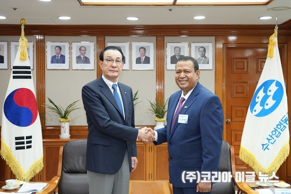 노동진 수협중앙회장, 동티모르 대표단과 수산인력 협력 논의  (사진/제공=수협중앙회)