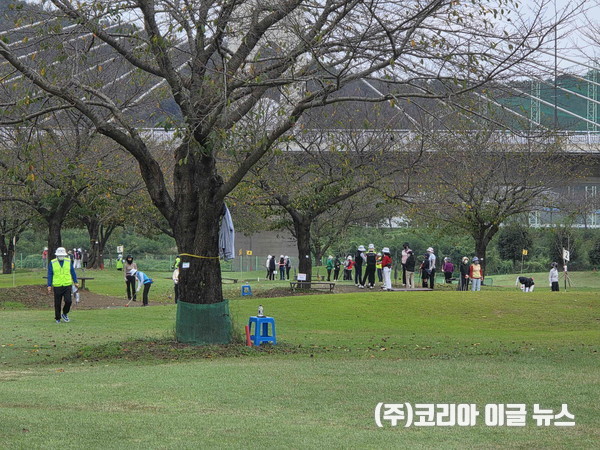 삼문동 파크골프장에서 열린 제5회 밀양시 읍면동대항 파크골프대회  (사진/제공=밀양시)