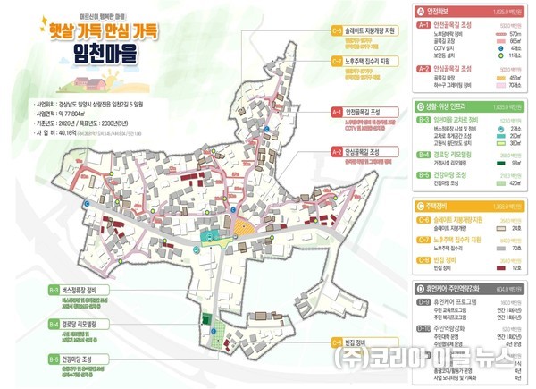 밀양시 삼랑진읍 임천마을 취약지역 생활여건 개조사업 구상도  (제공=밀양시)