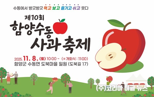 제10회 함양수동사과축제 포스터 (제공=함양군)
