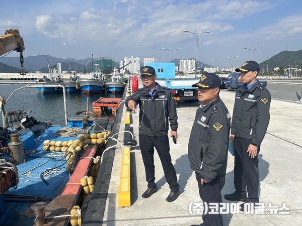 창원해경, 동절기 해양사고 예방 위한 현장점검 실시  (사진/제공=창원해경)
