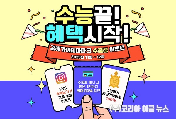 김해가야테마파크, 수험생 응원 이벤트 실시  (제공=김해시)