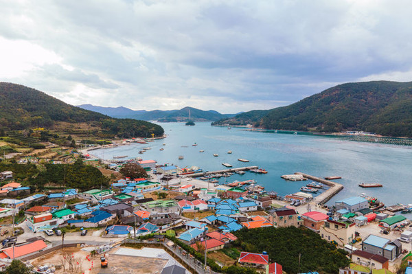 경남 거제시 산달도마을 전경