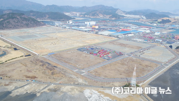 부산진해경제자유구역 웅동배후단지 2단계 전경  (사진/제공=부산진해경제자유구역청)