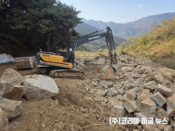 산청읍 내리재해 복구  (제공=경상남도)