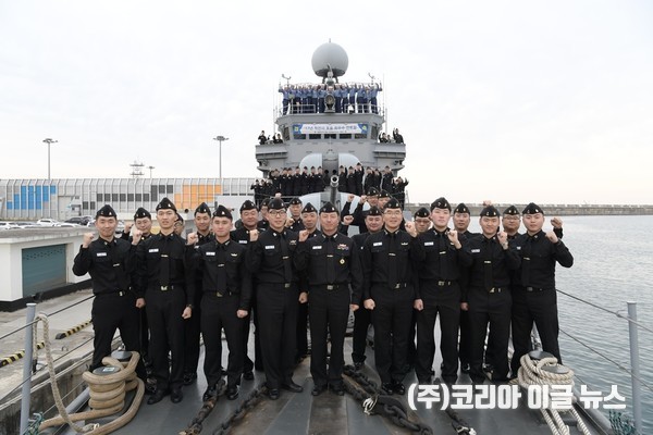  2017년 작전사 포술 최우수 전투함(탑건함)에 선발된 광명함   (사진/제공=해군)
